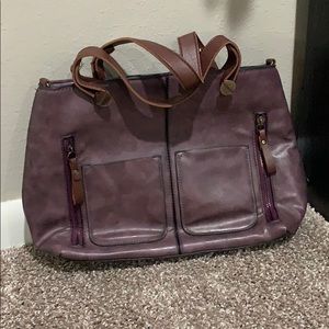 Vegan leather shoulder bag